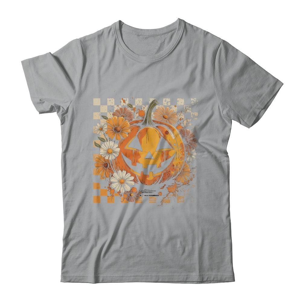 Boho Floral Pumpkin Halloween Thanksgiving Autumn Fall Shirt & Hoodie | teecentury