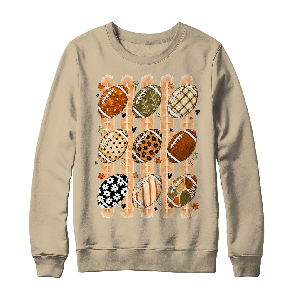 Boho Football Fall Preppy Pumpkin Cute Coquette Autumn Women Shirt & Sweatshirt | teecentury
