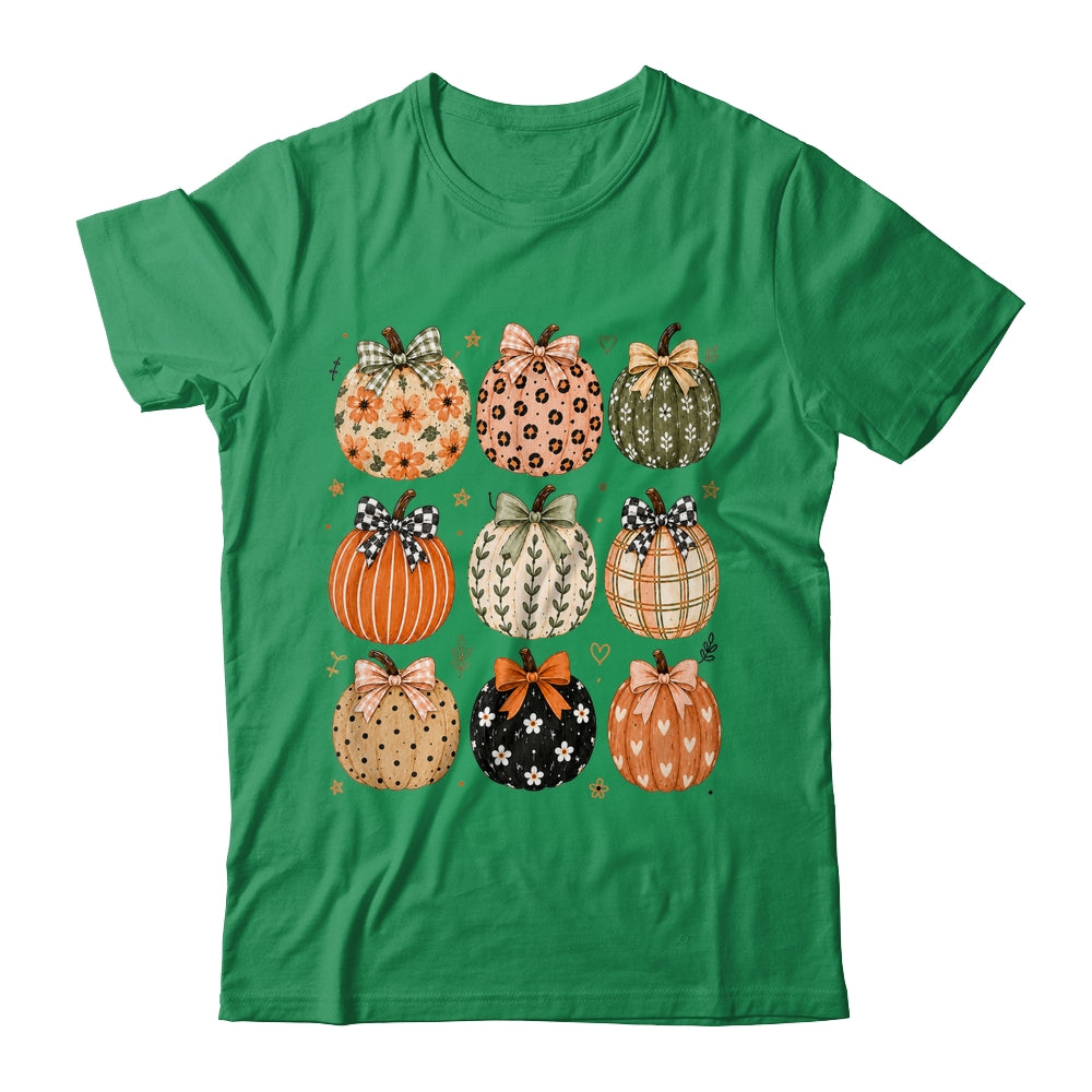 Boho Pumpkin Preppy Fall Cute Coquette Autumn Thanksgiving Shirt & Sweatshirt | teecentury