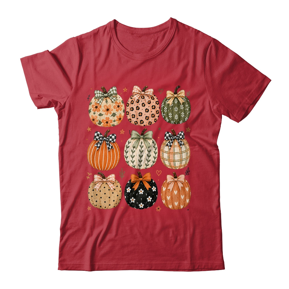 Boho Pumpkin Preppy Fall Cute Coquette Autumn Thanksgiving Shirt & Sweatshirt | teecentury