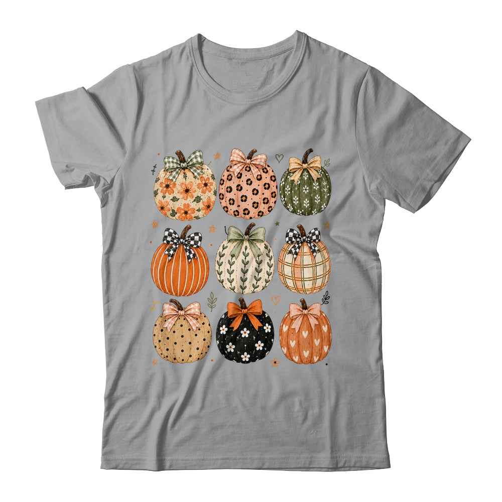 Boho Pumpkin Preppy Fall Cute Coquette Autumn Thanksgiving Shirt & Sweatshirt | teecentury