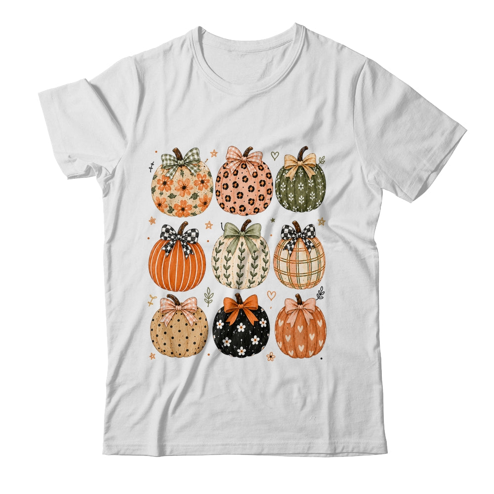 Boho Pumpkin Preppy Fall Cute Coquette Autumn Thanksgiving Shirt & Sweatshirt | teecentury
