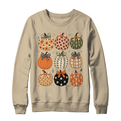 Boho Pumpkin Preppy Fall Cute Coquette Autumn Thanksgiving Shirt & Sweatshirt | teecentury