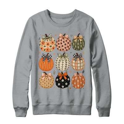 Boho Pumpkin Preppy Fall Cute Coquette Autumn Thanksgiving Shirt & Sweatshirt | teecentury
