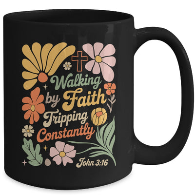 Boho Retro Christian Walking By Faith Tripping Constantly Mug | teecentury