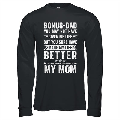 Bonus Dad From Daughter Son Wife Funny Fathers Day Step Dad Shirt & Hoodie | teecentury