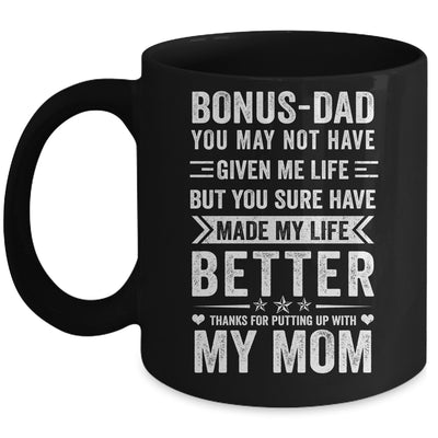 Bonus Dad From Daughter Son Wife Funny Fathers Day Step Dad Mug | teecentury