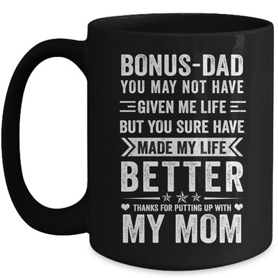 Bonus Dad From Daughter Son Wife Funny Fathers Day Step Dad Mug | teecentury
