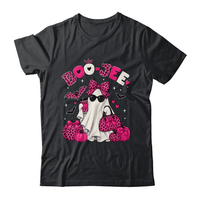 Boo-Jee Cute Ghost Halloween Leopard Bow Spooky Season Shirt & Sweatshirt | teecentury