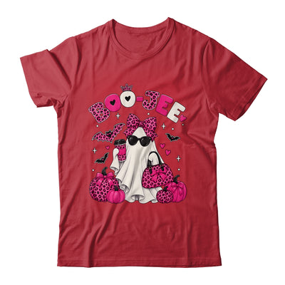 Boo-Jee Cute Ghost Halloween Leopard Bow Spooky Season Shirt & Sweatshirt | teecentury