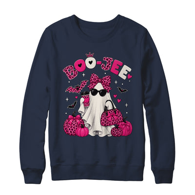 Boo-Jee Cute Ghost Halloween Leopard Bow Spooky Season Shirt & Sweatshirt | teecentury