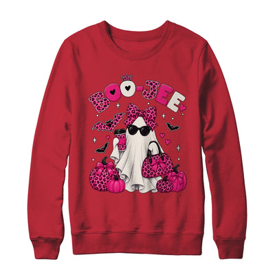 Boo-Jee Cute Ghost Halloween Leopard Bow Spooky Season Shirt & Sweatshirt | teecentury