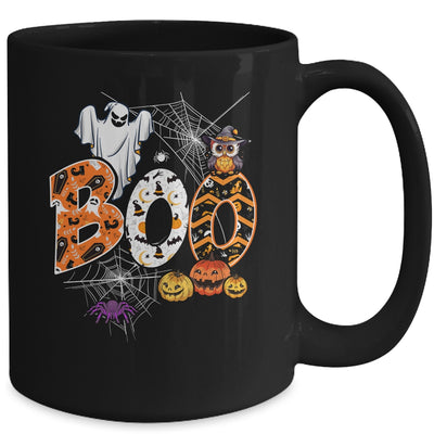 Boo Creepy Owl Pumpkin Ghost Funny Halloween Costume Mug | teecentury