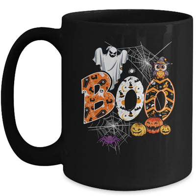 Boo Creepy Owl Pumpkin Ghost Funny Halloween Costume Mug | teecentury