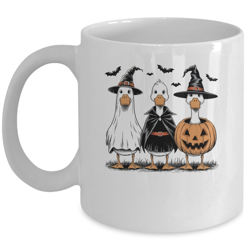 Boo Ghost Goose Halloween Goose Halloween Witch Pumpkin Mug | teecentury