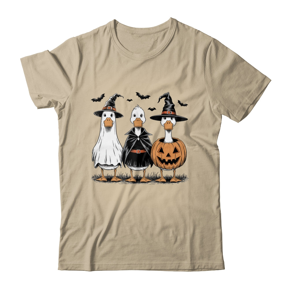 Boo Ghost Goose Halloween Goose Halloween Witch Pumpkin Shirt & Hoodie | teecentury