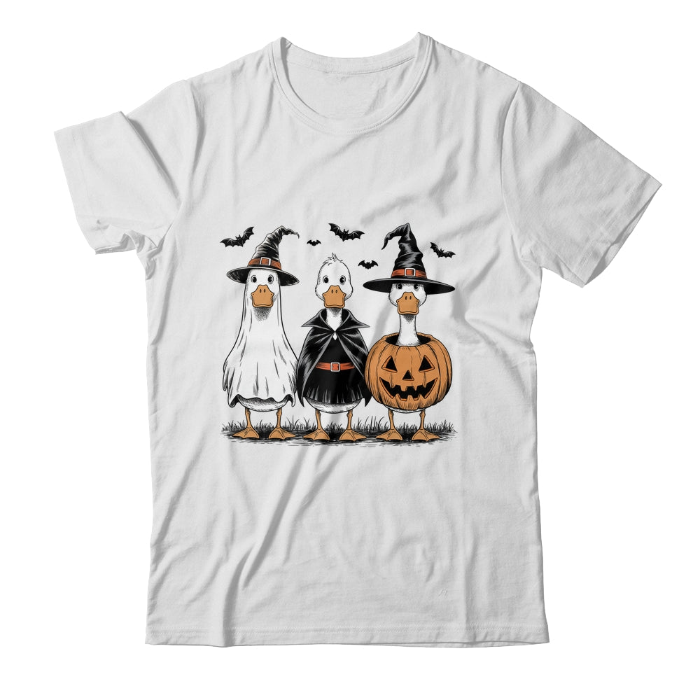 Boo Ghost Goose Halloween Goose Halloween Witch Pumpkin Shirt & Hoodie | teecentury