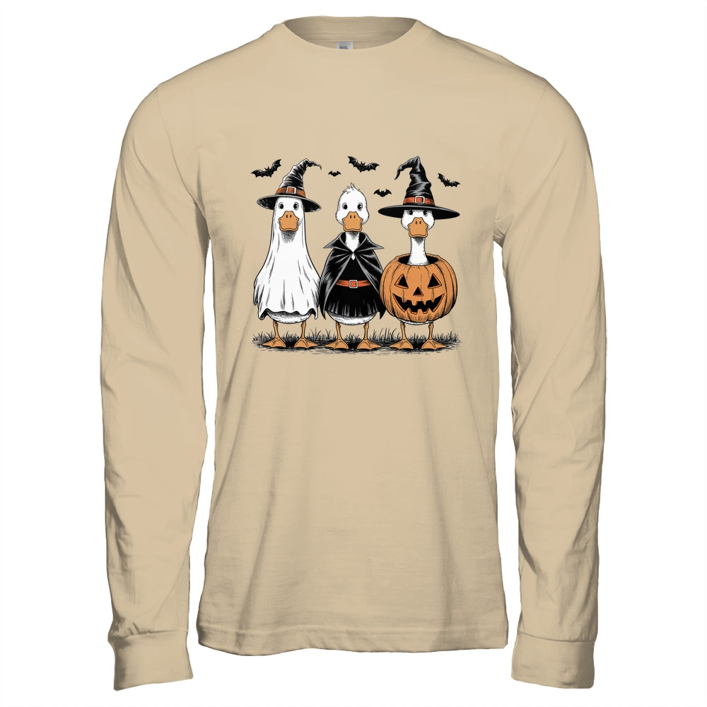 Boo Ghost Goose Halloween Goose Halloween Witch Pumpkin Shirt & Hoodie | teecentury