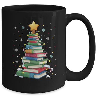 Book Christmas Tree Book Lover Teacher Librarian Men Women Mug | teecentury