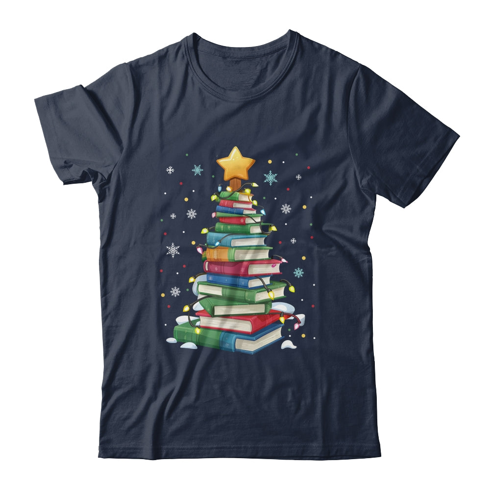 Book Christmas Tree Book Lover Teacher Librarian Men Women Shirt & Sweatshirt | teecentury