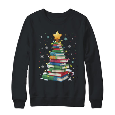 Book Christmas Tree Book Lover Teacher Librarian Men Women Shirt & Sweatshirt | teecentury