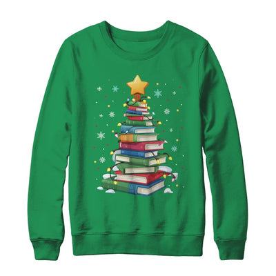 Book Christmas Tree Book Lover Teacher Librarian Men Women Shirt & Sweatshirt | teecentury