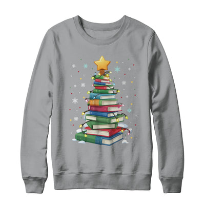 Book Christmas Tree Book Lover Teacher Librarian Men Women Shirt & Sweatshirt | teecentury