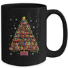 Book Christmas Tree Lights Teacher Librarian Read Lover Xmas Mug | teecentury