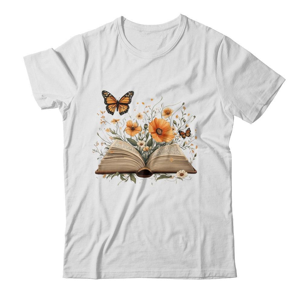 Book Lover Women Wildflowers Cottagecore Flowers Book Shirt & Tank Top | teecentury