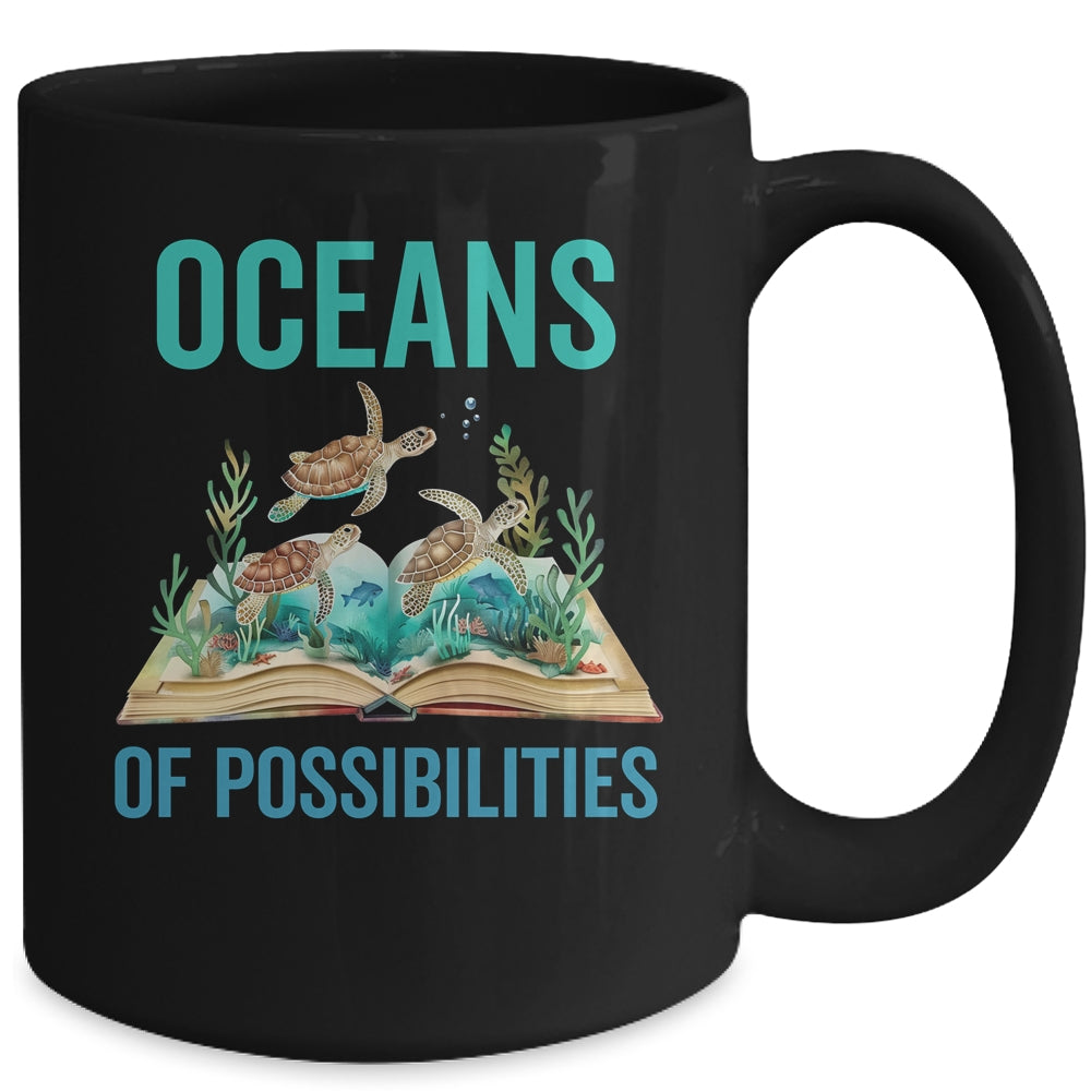 Book Sea Turtle Summer Reading Oceans Of Possibilities Mug | teecentury