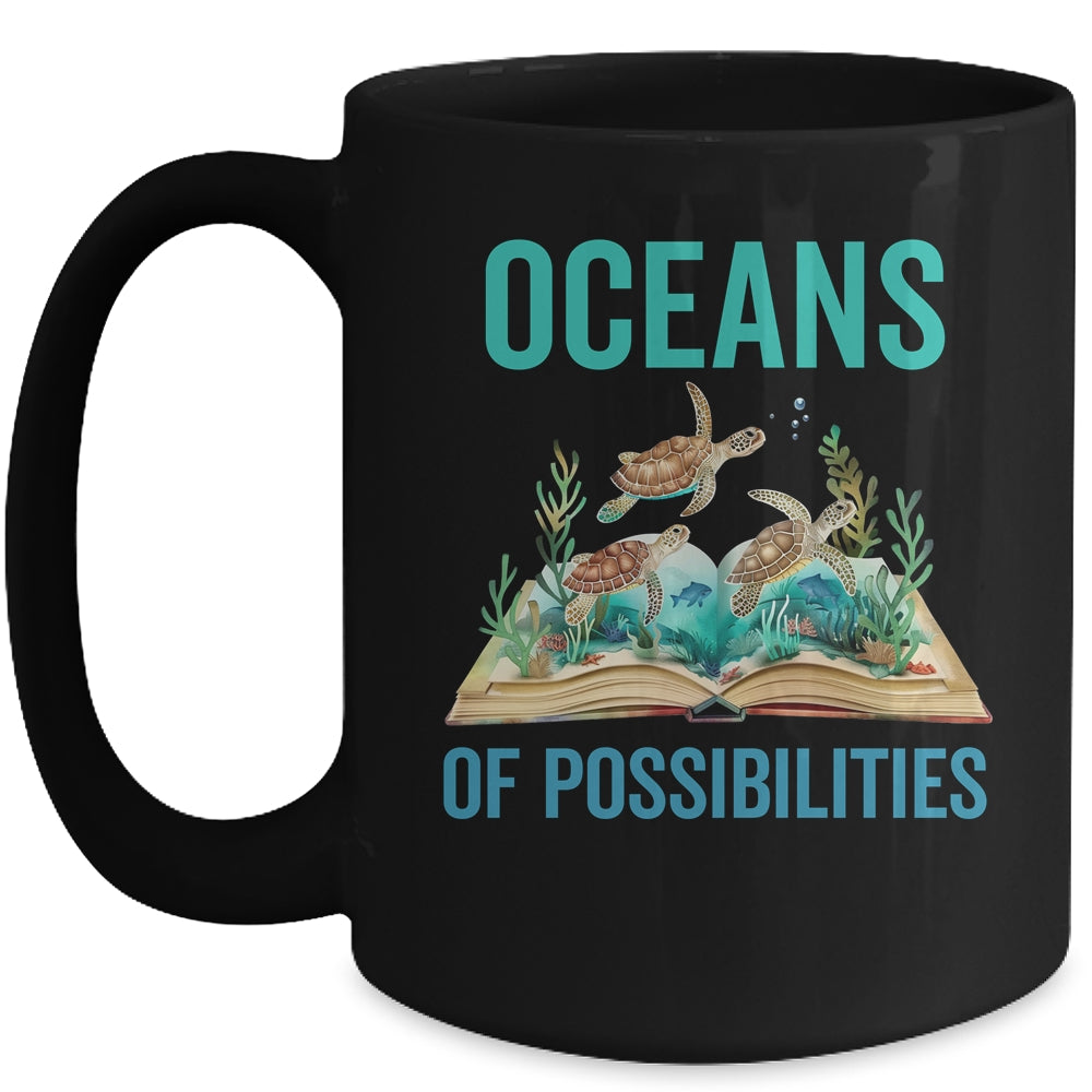 Book Sea Turtle Summer Reading Oceans Of Possibilities Mug | teecentury