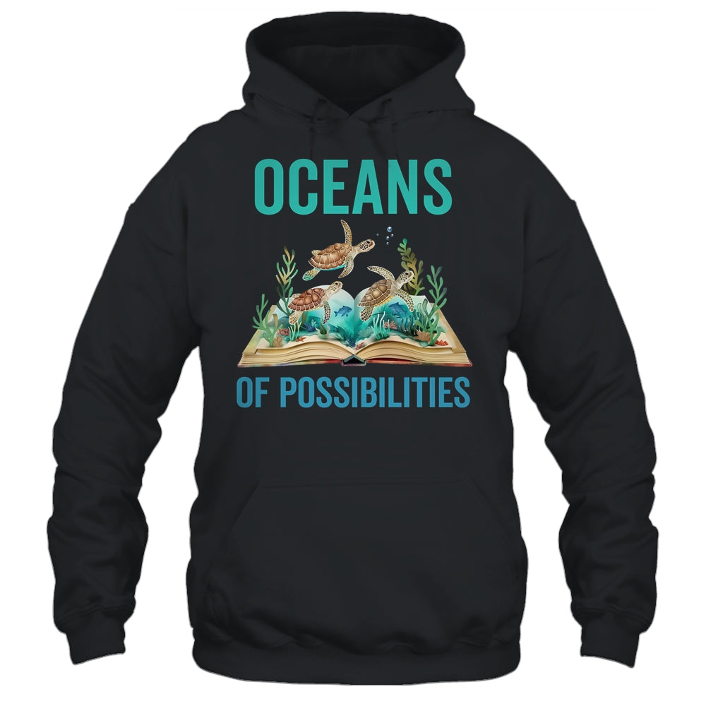 Book Sea Turtle Summer Reading Oceans Of Possibilities Shirt & Tank Top | teecentury