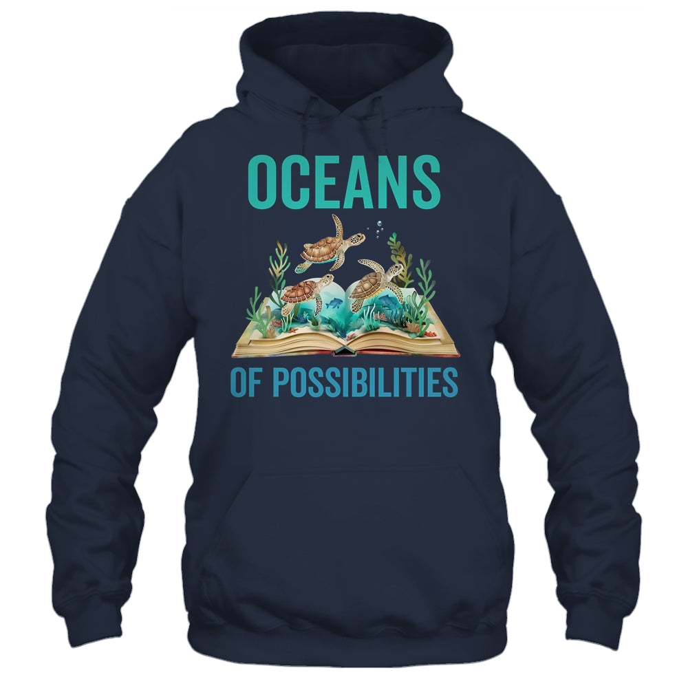 Book Sea Turtle Summer Reading Oceans Of Possibilities Shirt & Tank Top | teecentury
