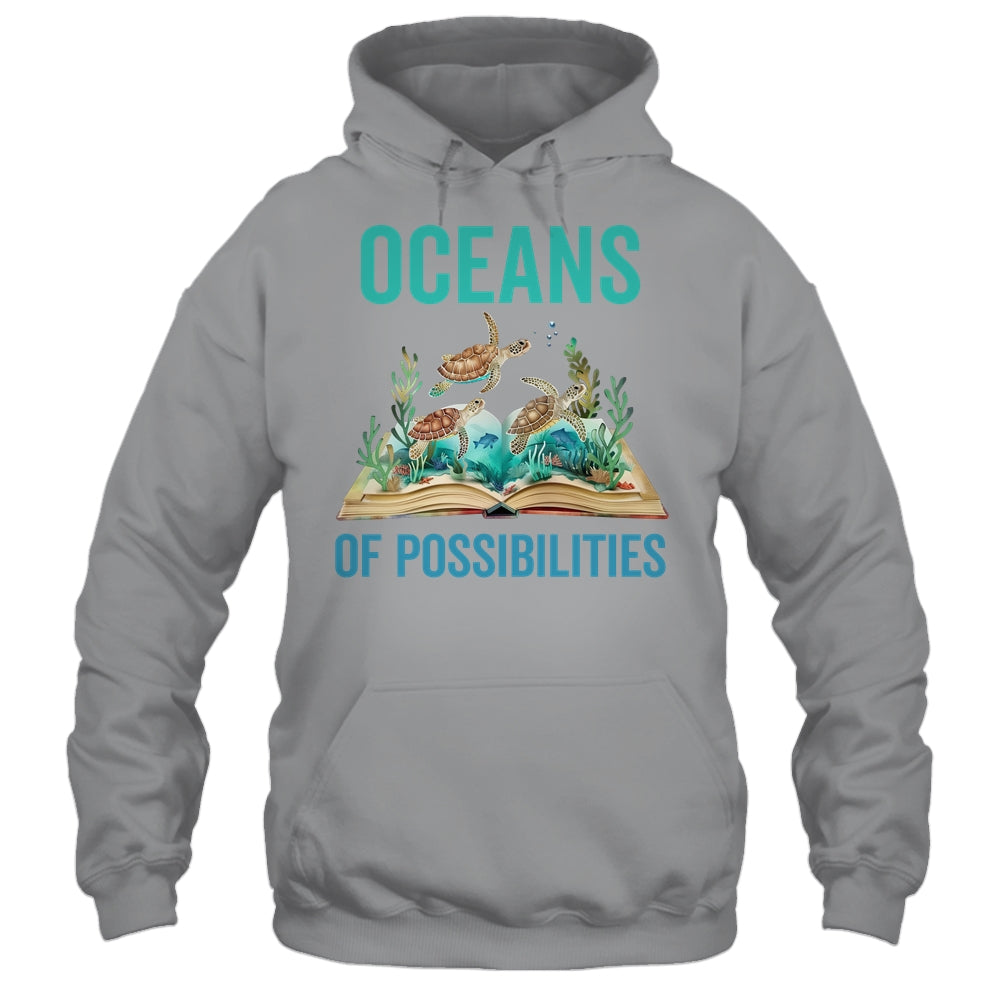Book Sea Turtle Summer Reading Oceans Of Possibilities Shirt & Tank Top | teecentury