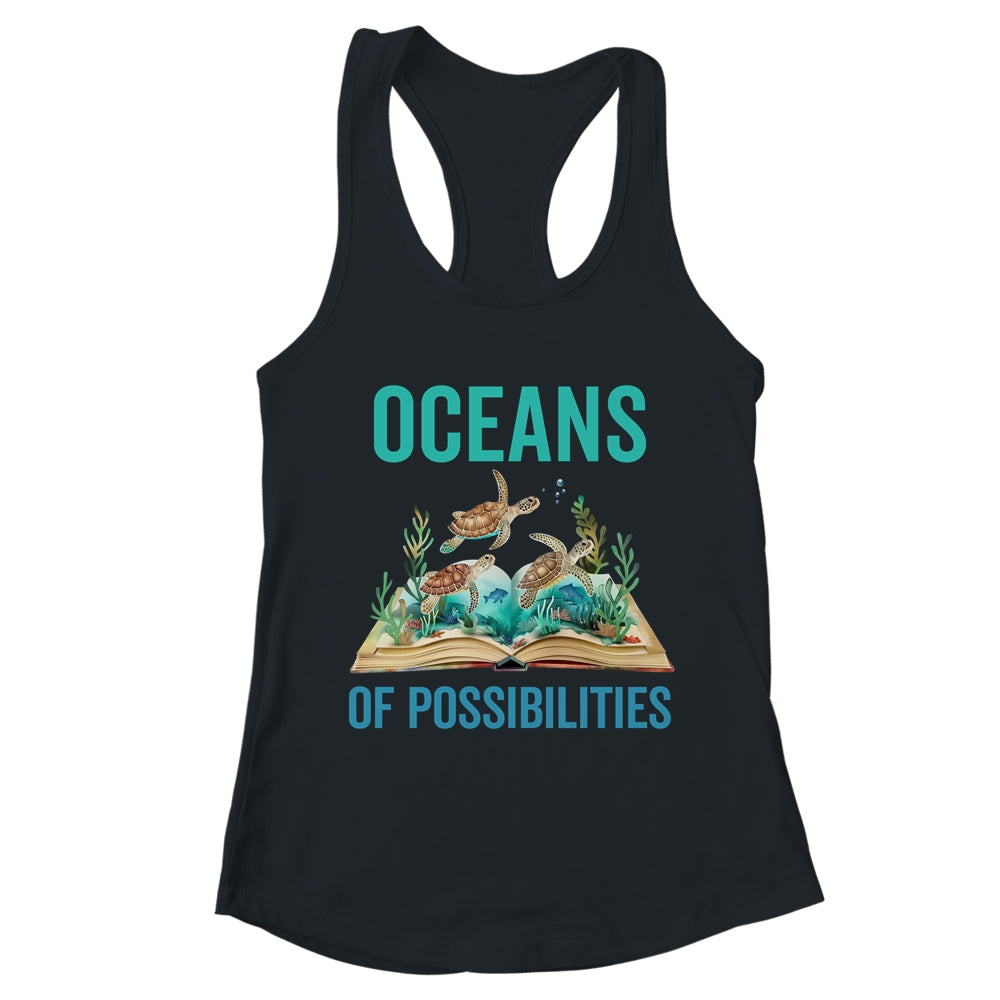 Book Sea Turtle Summer Reading Oceans Of Possibilities Shirt & Tank Top | teecentury