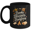 Books Blankets And Bonfires Cozy Fall Autumn Book Lover Mug | teecentury