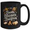 Books Blankets And Bonfires Cozy Fall Autumn Book Lover Mug | teecentury