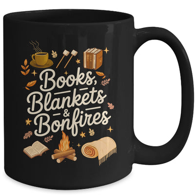 Books Blankets And Bonfires Cozy Fall Autumn Book Lover Mug | teecentury