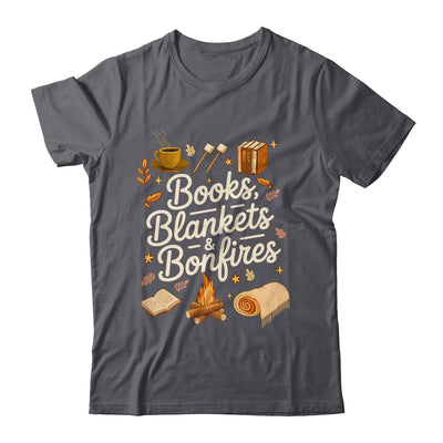 Books Blankets And Bonfires Cozy Fall Autumn Book Lover Shirt & Sweatshirt | teecentury