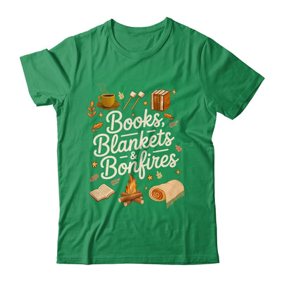 Books Blankets And Bonfires Cozy Fall Autumn Book Lover Shirt & Sweatshirt | teecentury