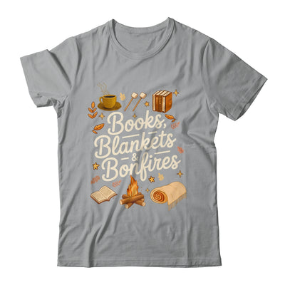 Books Blankets And Bonfires Cozy Fall Autumn Book Lover Shirt & Sweatshirt | teecentury