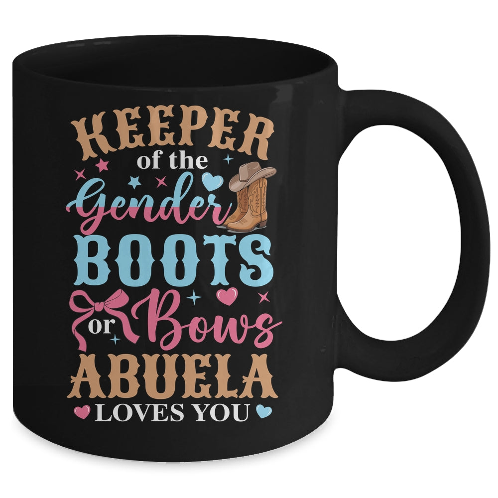Boots Or Bows Abuela Loves You Gender Reveal Family Matching Mug | teecentury