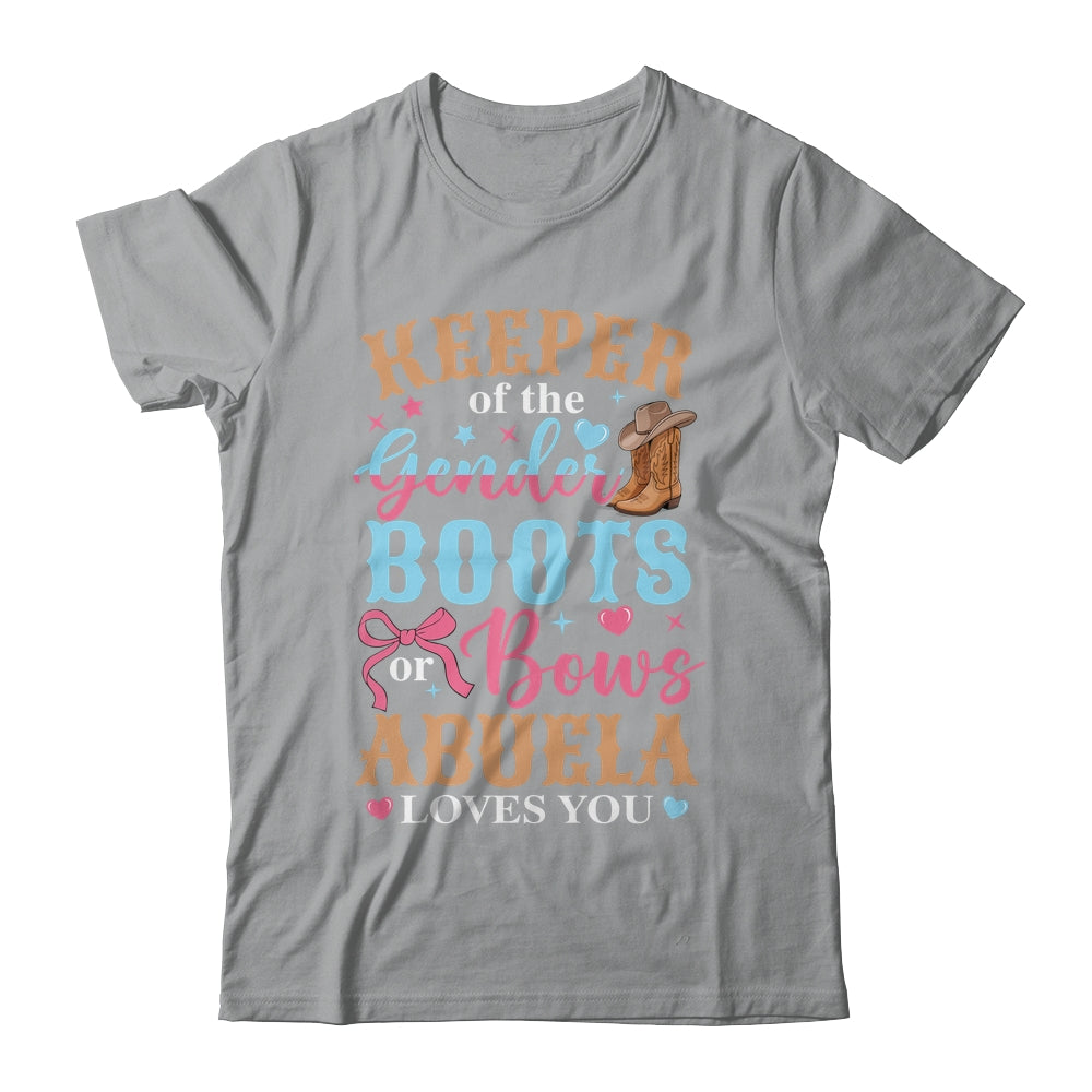 Boots Or Bows Abuela Loves You Gender Reveal Family Matching Shirt & Hoodie | teecentury