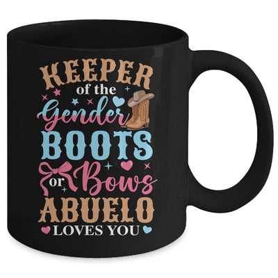 Boots Or Bows Abuelo Loves You Gender Reveal Family Matching Mug | teecentury
