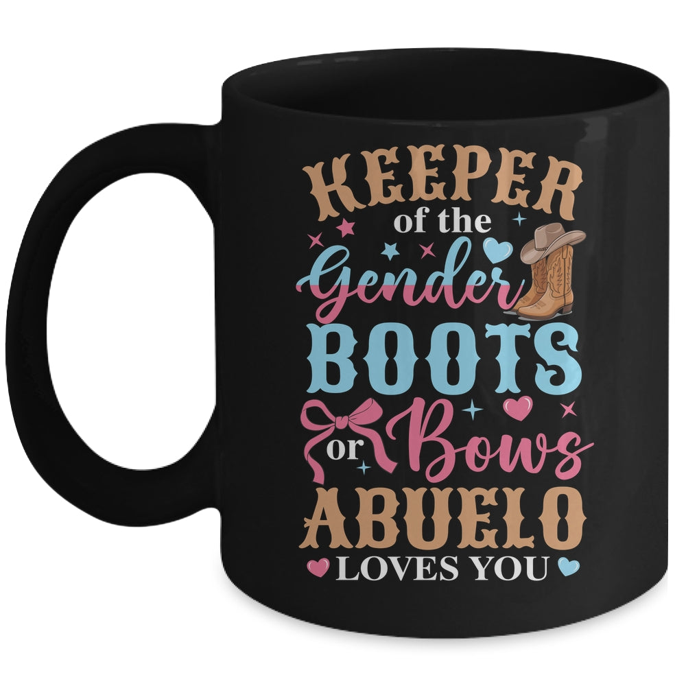 Boots Or Bows Abuelo Loves You Gender Reveal Family Matching Mug | teecentury