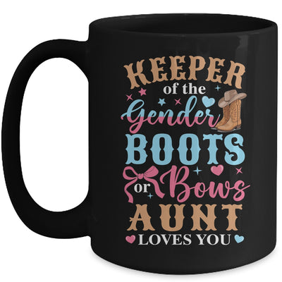 Boots Or Bows Aunt Loves You Gender Reveal Family Matching Mug | teecentury