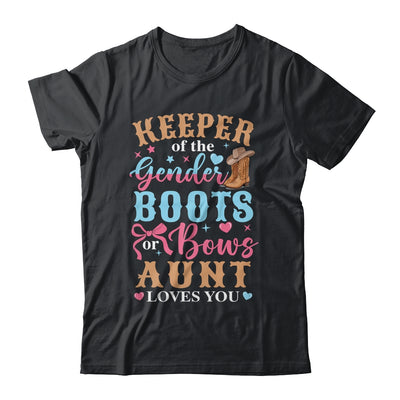 Boots Or Bows Aunt Loves You Gender Reveal Family Matching Shirt & Hoodie | teecentury