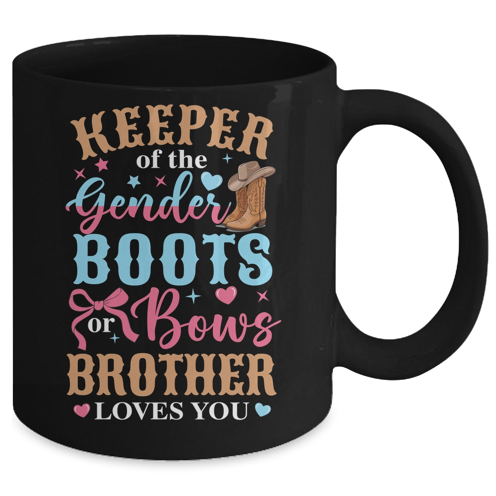 Boots Or Bows Brother Loves You Gender Reveal Family Matching Mug | teecentury