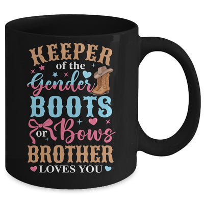 Boots Or Bows Brother Loves You Gender Reveal Family Matching Mug | teecentury