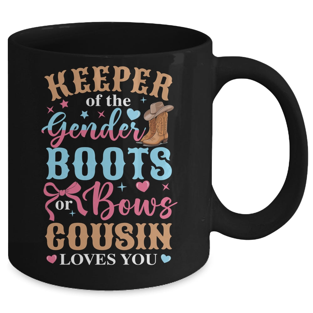 Boots Or Bows Cousin Loves You Gender Reveal Family Matching Mug | teecentury